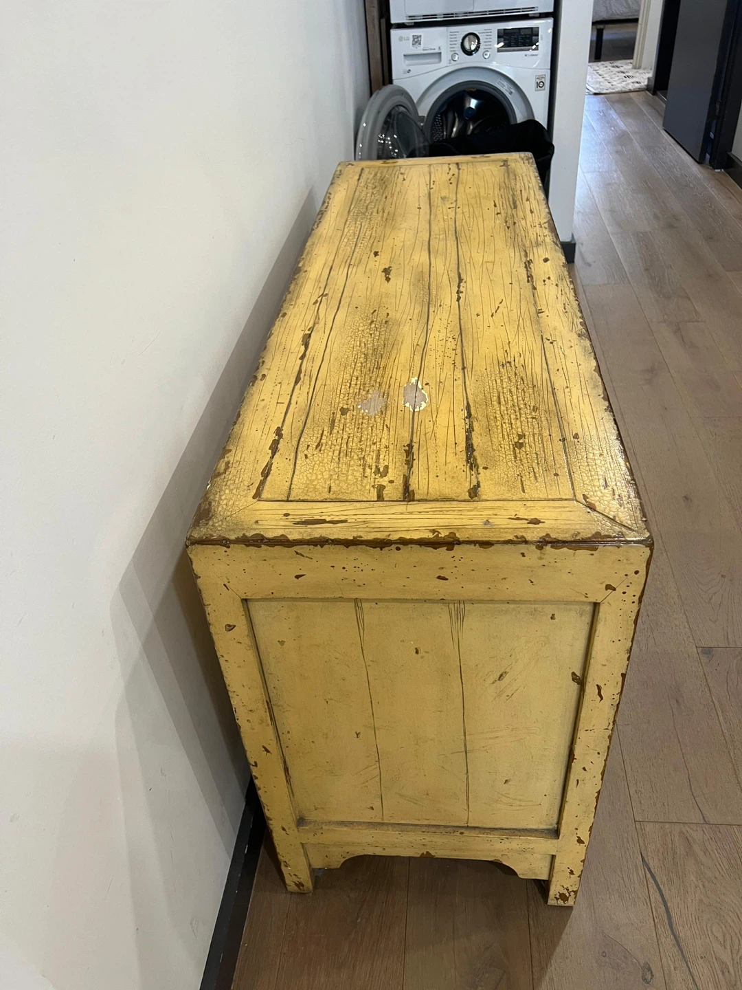 Yellow Chinese Style Cabinet with Drawers and Doors - photo 3