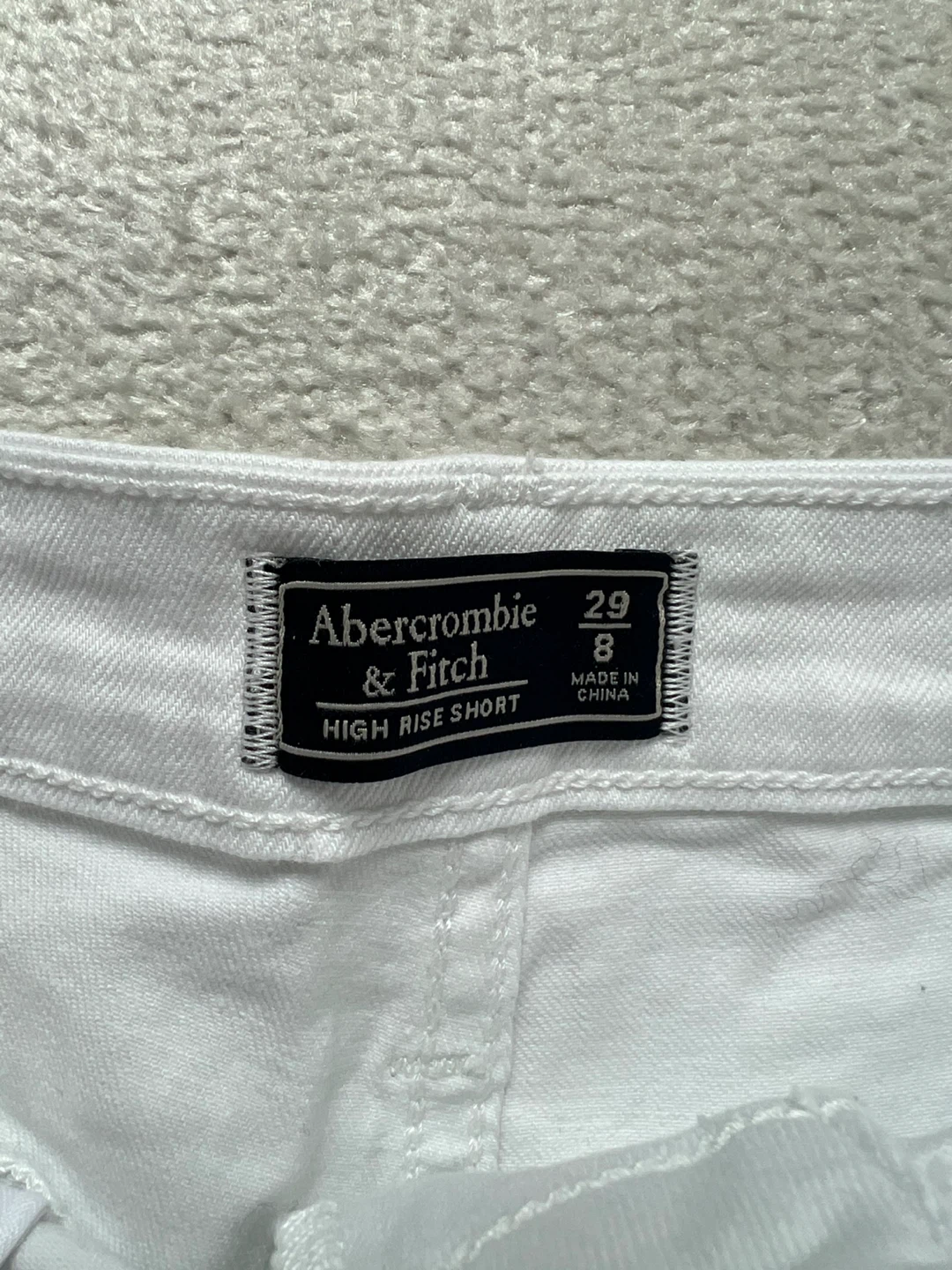 Abercrombie & Fitch White High Rise Denim Shorts Size 29 - photo 2