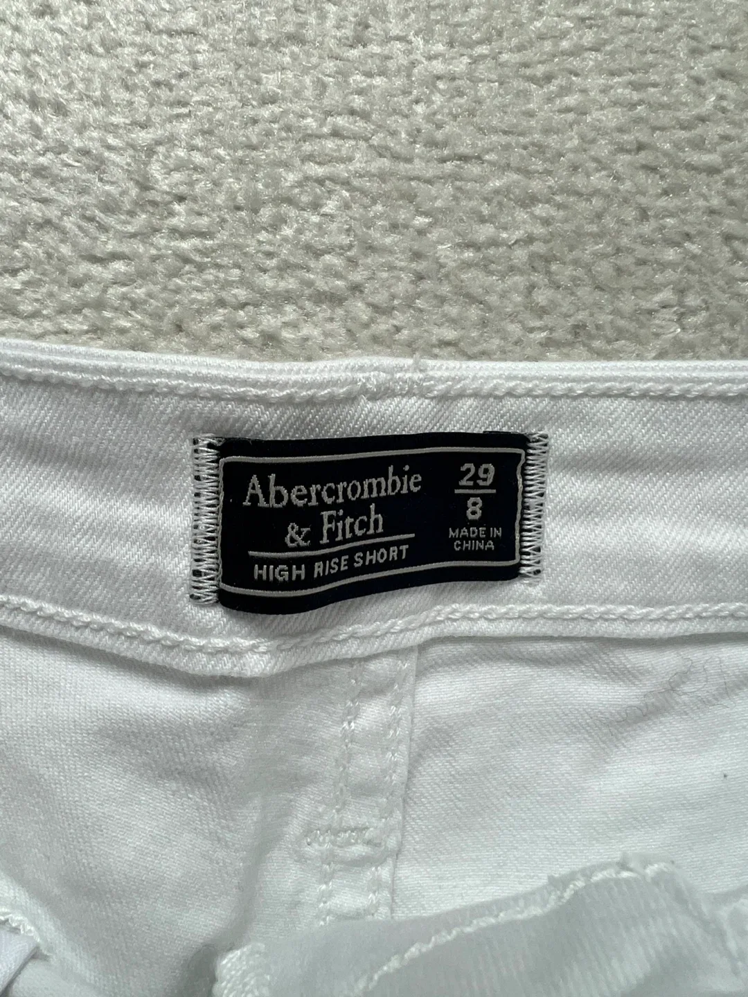 Abercrombie & Fitch White High Rise Denim Shorts Size 29 - photo 2