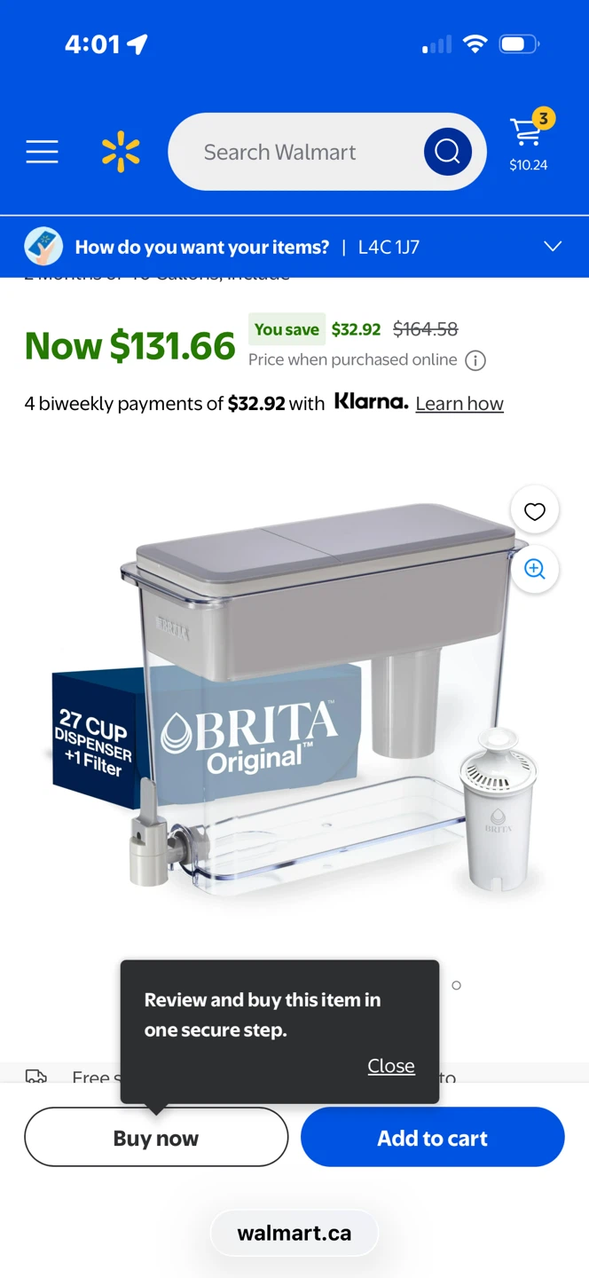 Brita 27 Cup Water Filter Dispenser + 1 Filter - photo 4