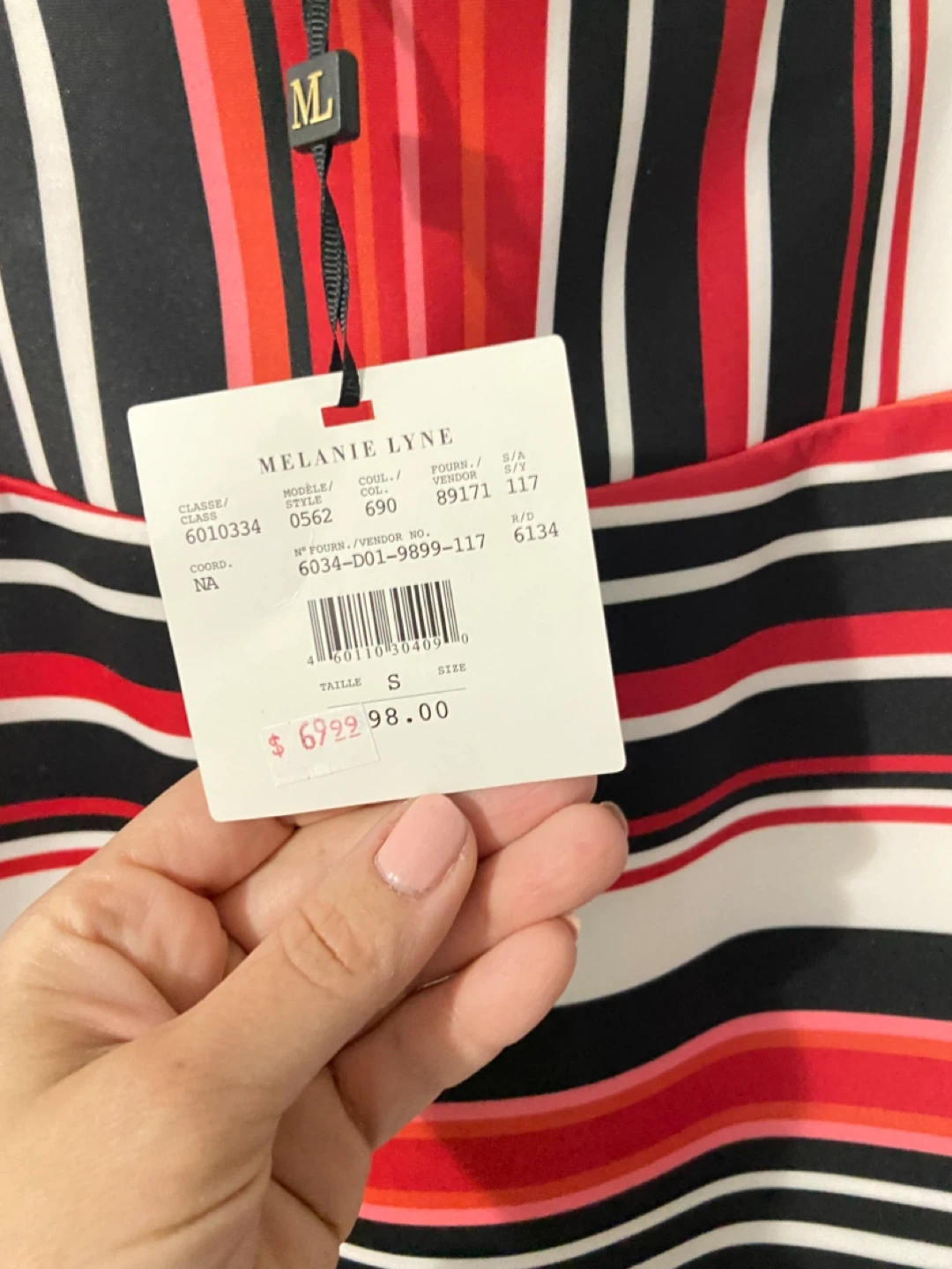 Melanie Lyne Striped Pencil Skirt Size S - photo 2