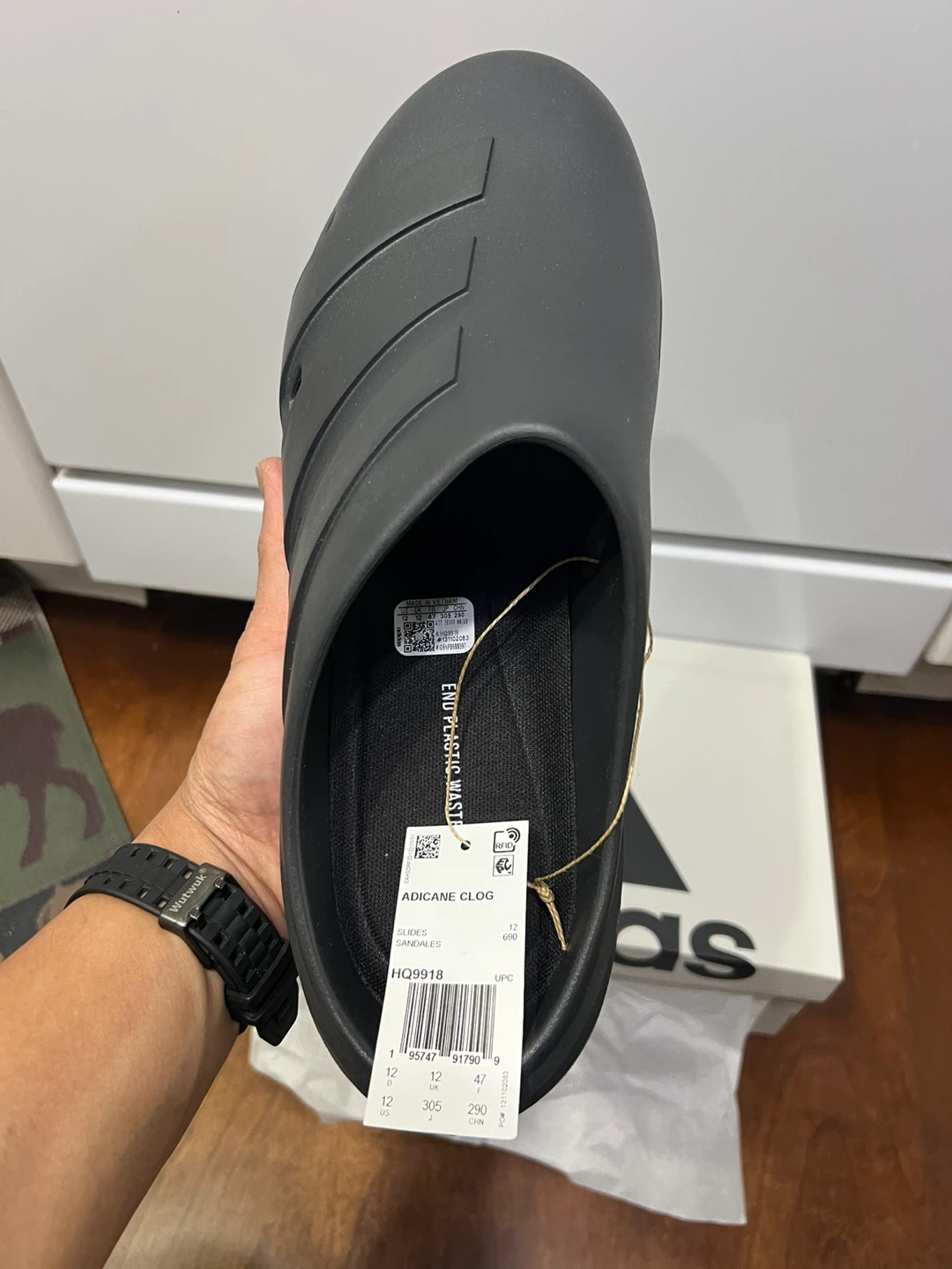 Adidas Adicane Clog HQ9918 Black Men's Size 12 - photo 3