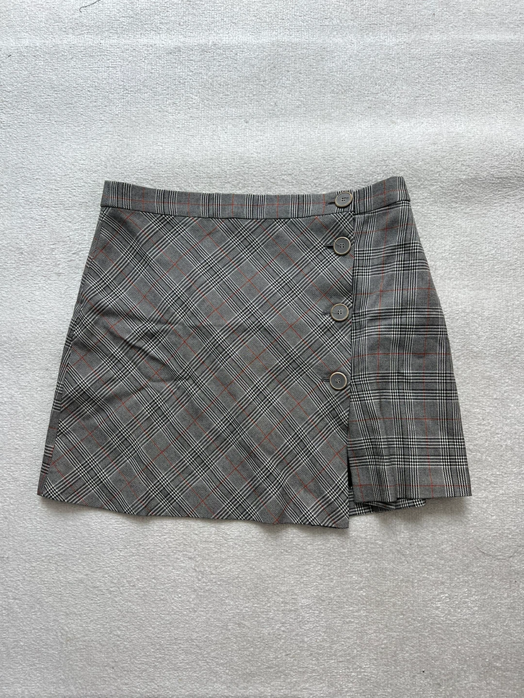 Zara Basic Plaid Mini Skirt Size L