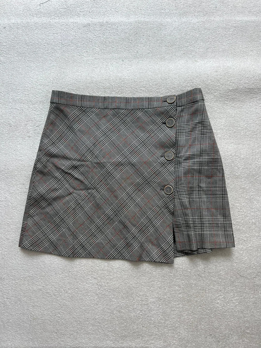 Zara Basic Plaid Mini Skirt Size L