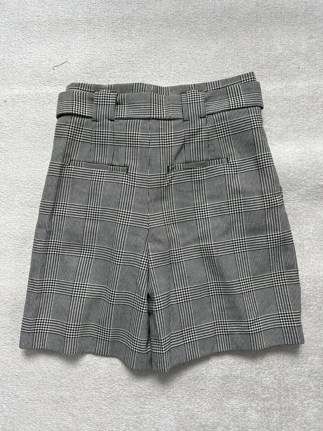 Zara Woman Plaid Paperbag Waist Shorts - Size S - photo 4