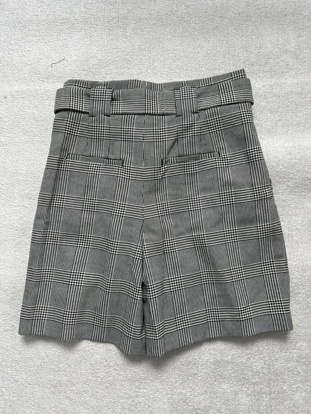 Zara Woman Plaid Paperbag Waist Shorts - Size S - photo 4