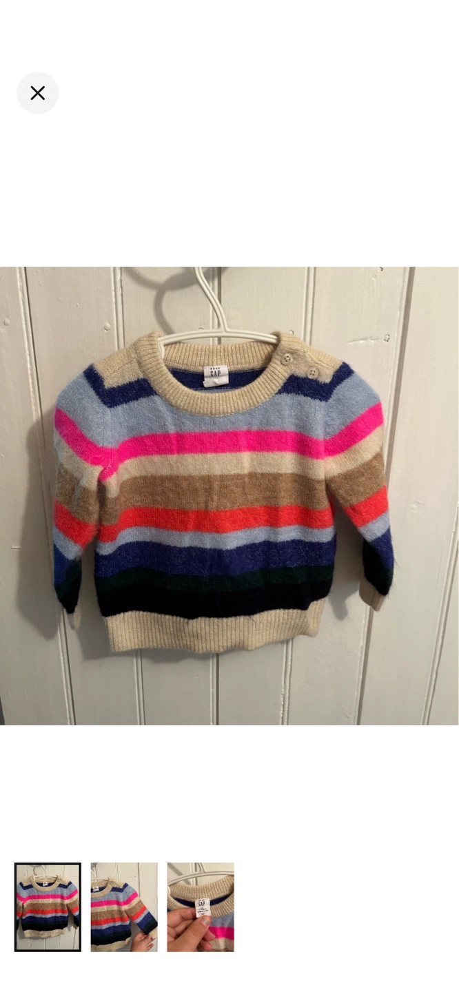 Baby Gap Striped Sweater 6-12 Months