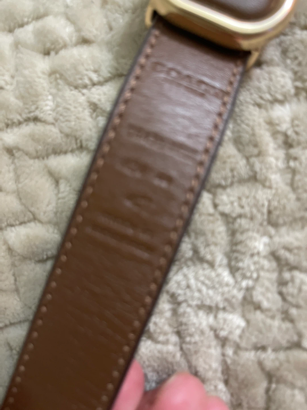 COACH Brown Monogram Belt with Gold Buckle - photo 4