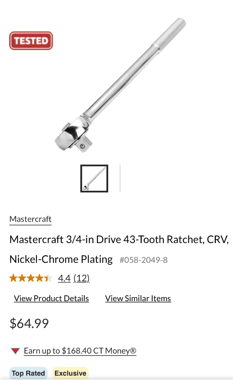 Mastercraft 3/4" Ratchet - photo 4