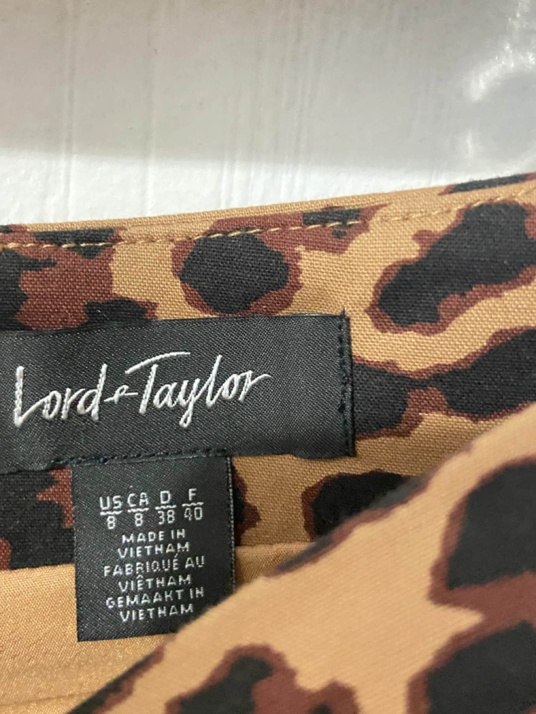 Lord & Taylor Leopard Print Pencil Skirt - Size 8 - photo 2