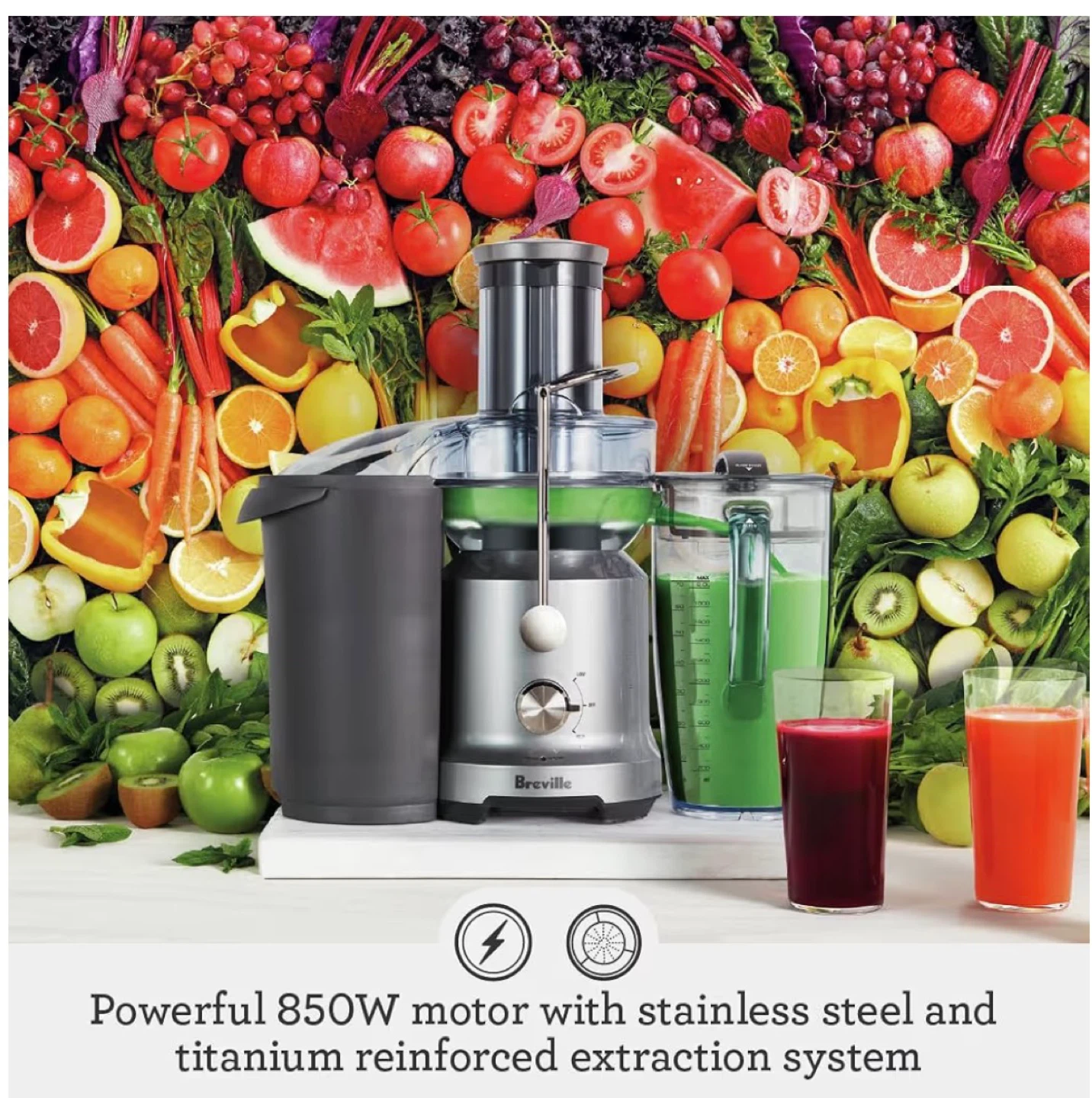 Breville Juice Fountain Cold Juicer BJE430SIL Silver - photo 3