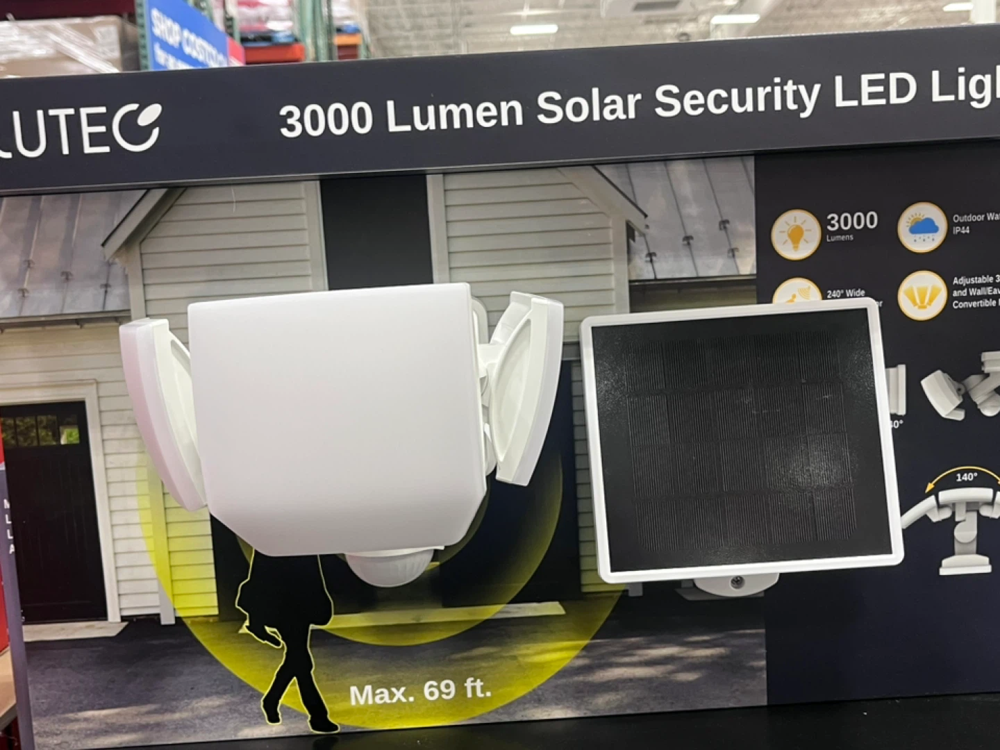 Lutec 3000 Lumen Solar Security LED Light - photo 2