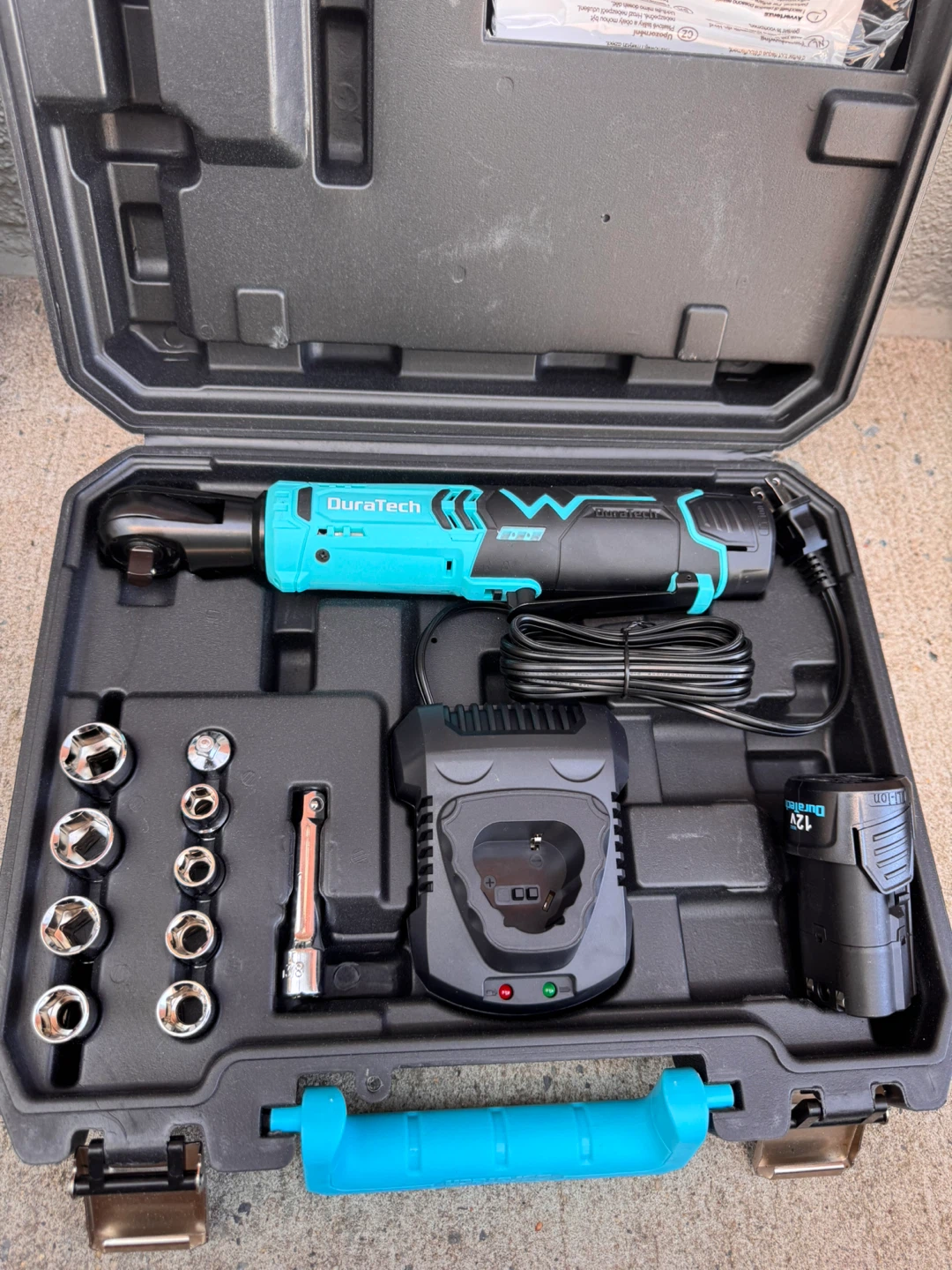 DURATECH Cordless Electric Ratchet Wrench Set