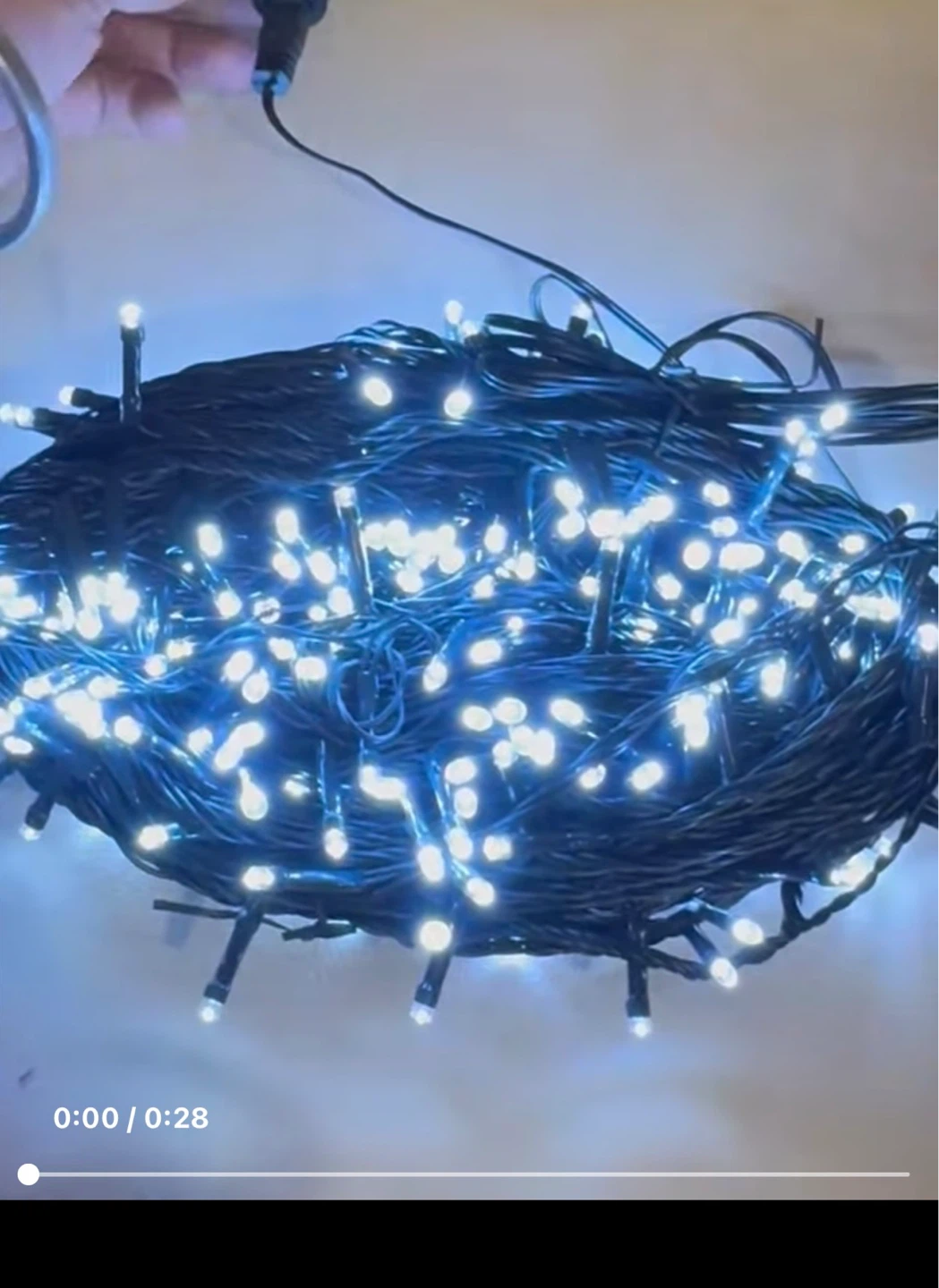105FT 300 LEDs Connectable White String Lights