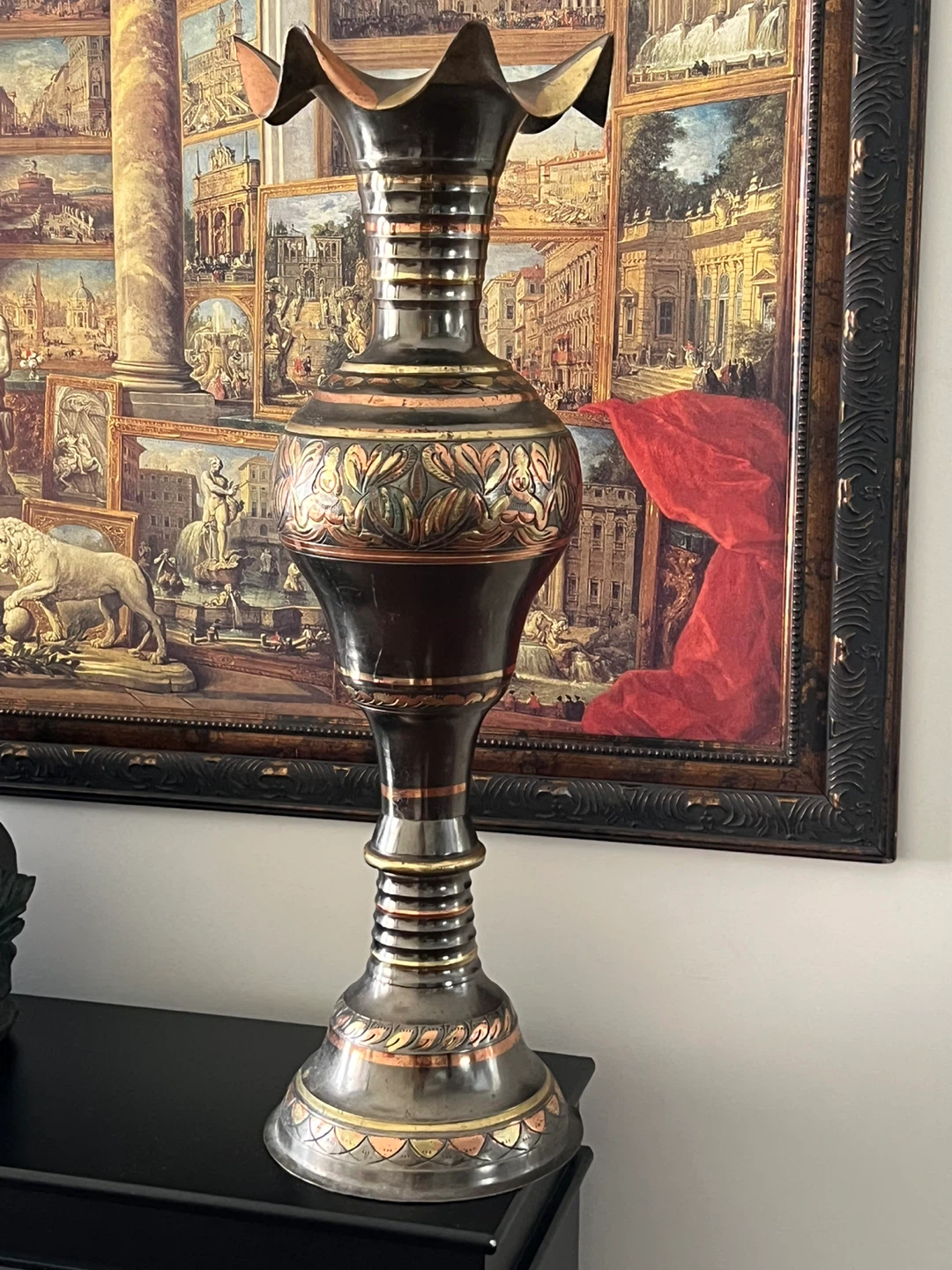 Price for each. Vintage Brass Decorative Vase Set - photo 3