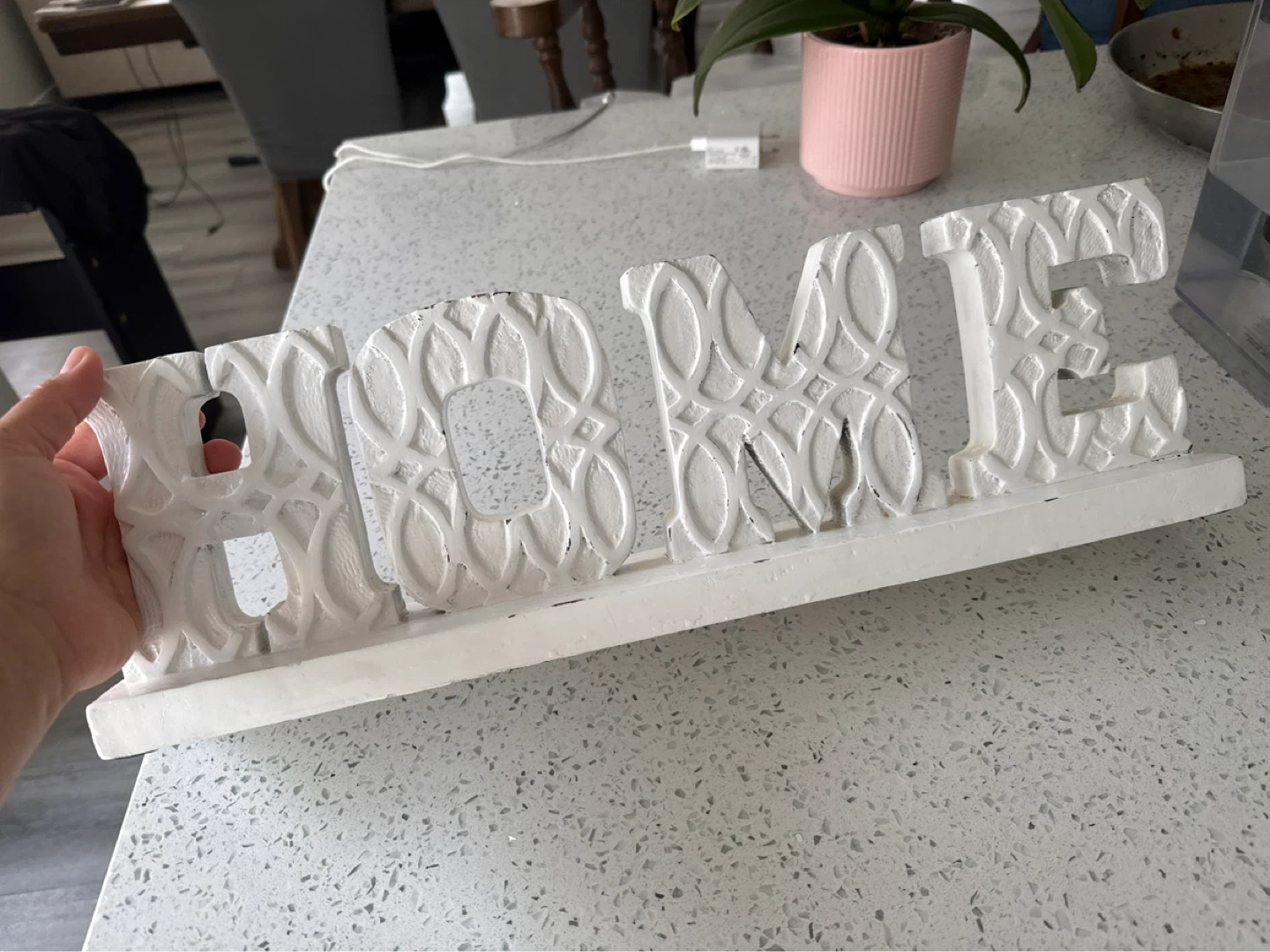 White "HOME" Decorative Sign - photo 2