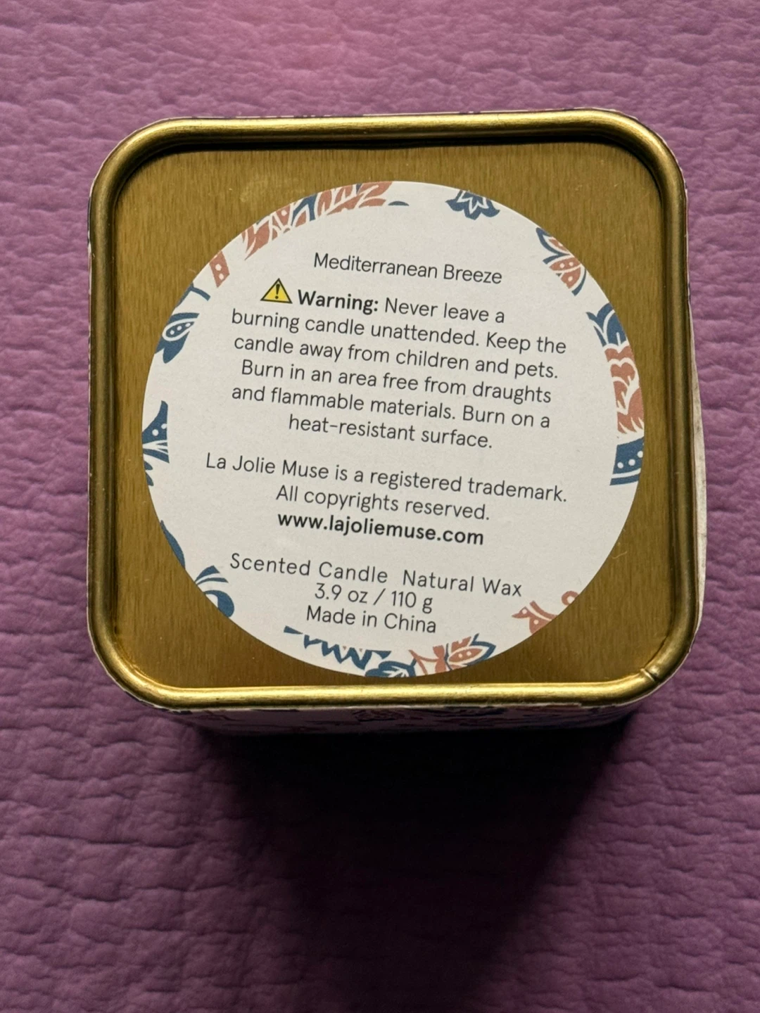 La Jolie Muse Mediterranean Breeze Scented Candle - photo 4