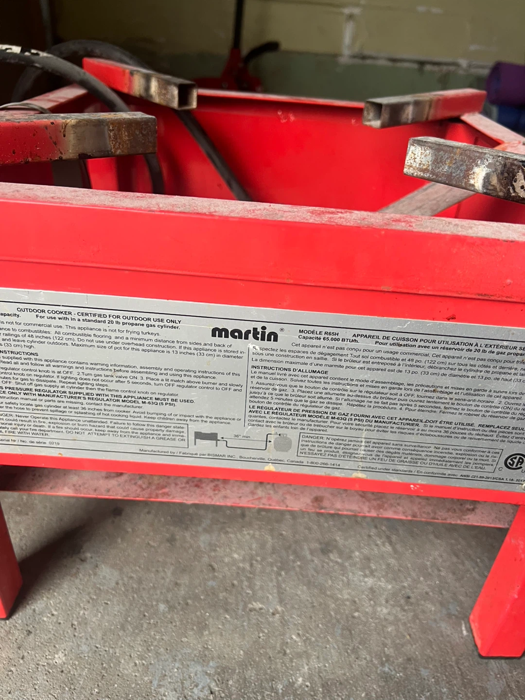 Martin Propane Burner Stove 65000 BTU