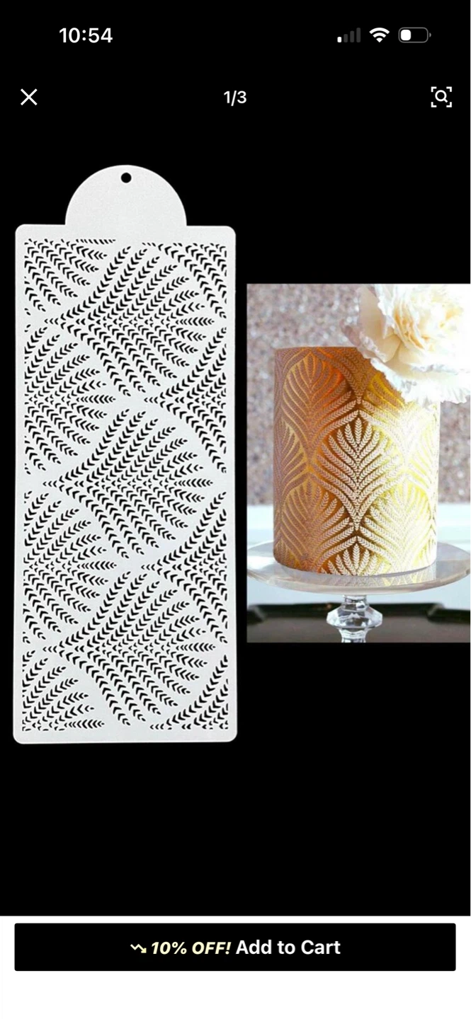 Leaf Pattern Cake Stencil