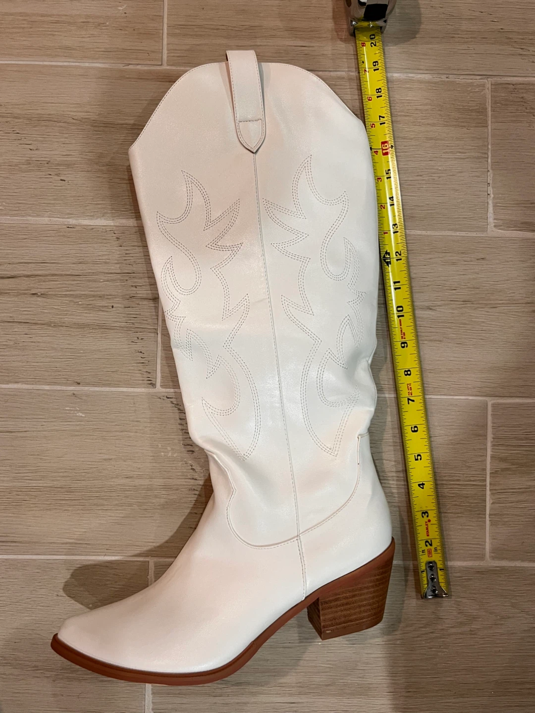 Brand NEW — Size 11 White Cowboy Boots Block Heel - photo 5