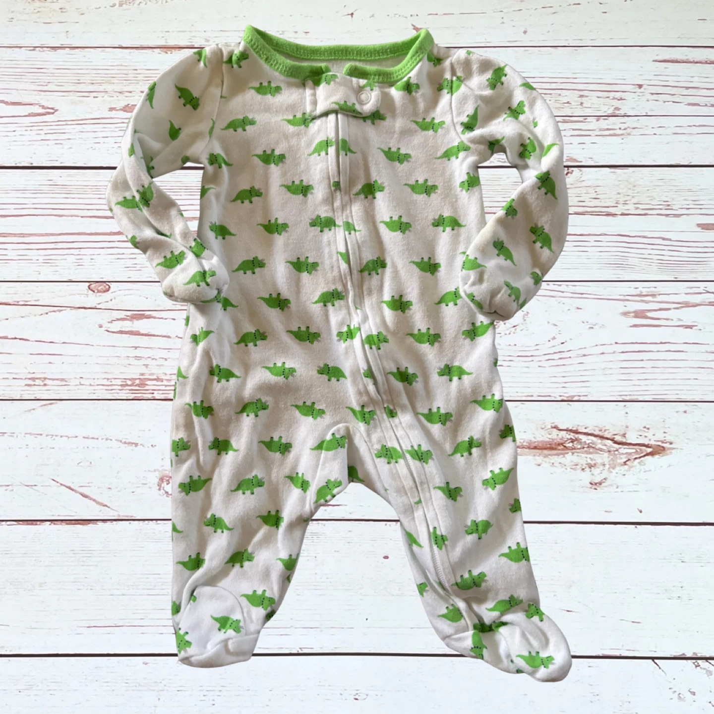 3 Baby Footie Pajamas - Dinosaur Print - photo 5