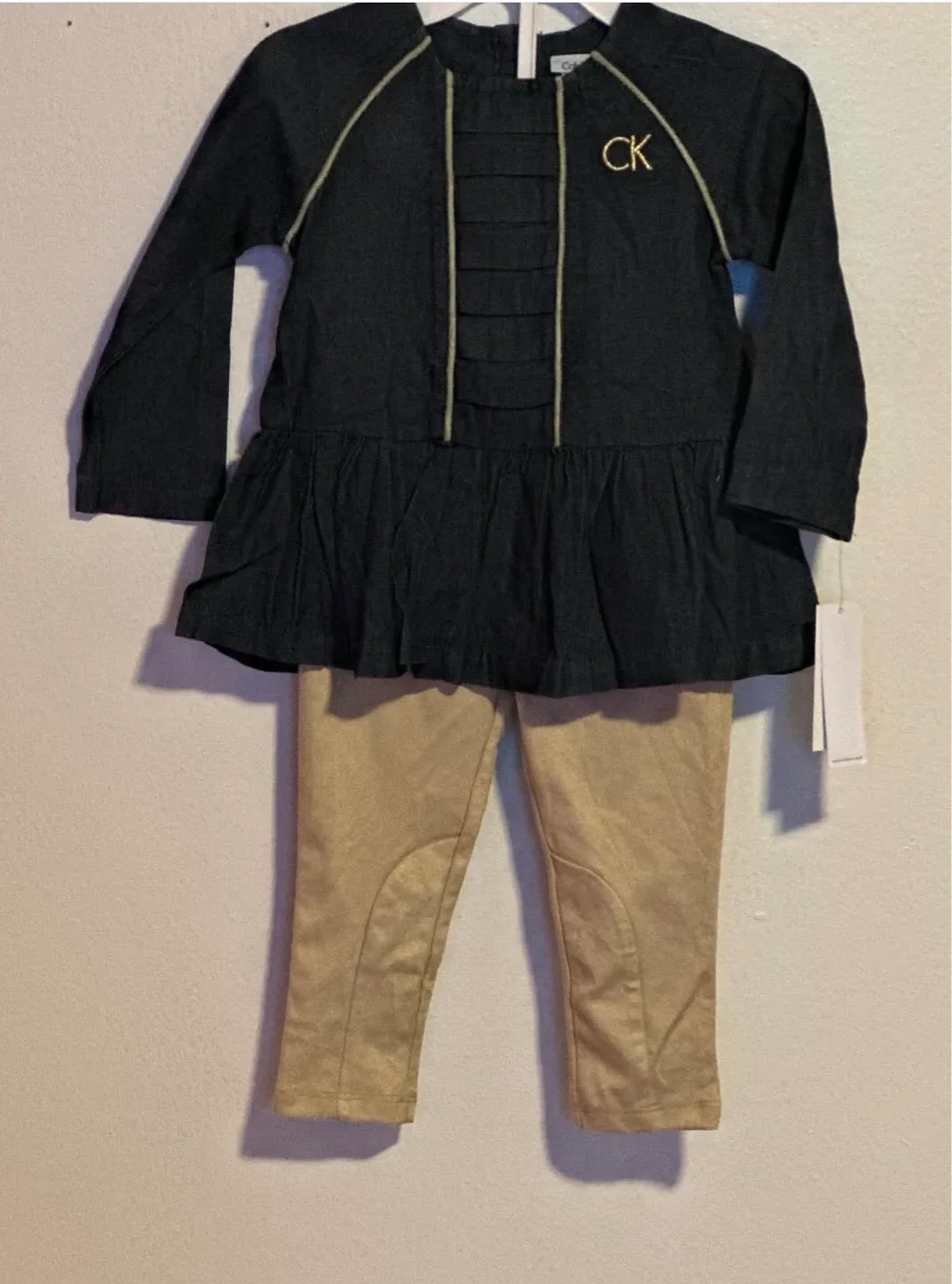 GIRLS 2PC LEGGINGS SUITE (SIZE:18 MONTHS)