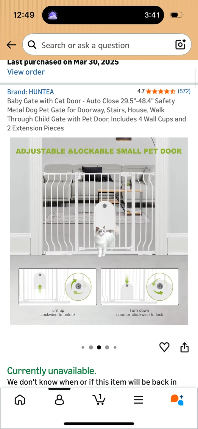 HUNTEA Baby Gate with Pet Door - photo 3