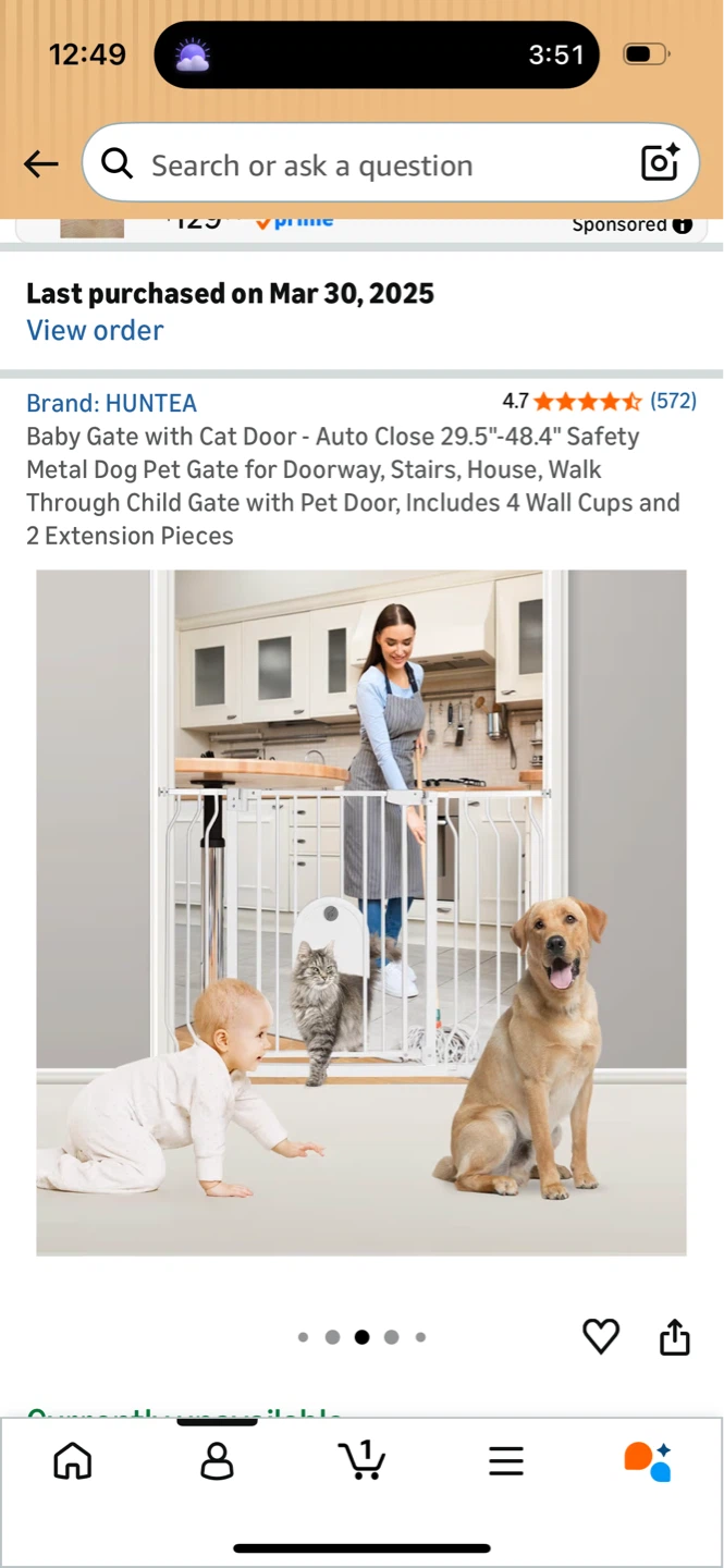 HUNTEA Baby Gate with Pet Door - photo 5