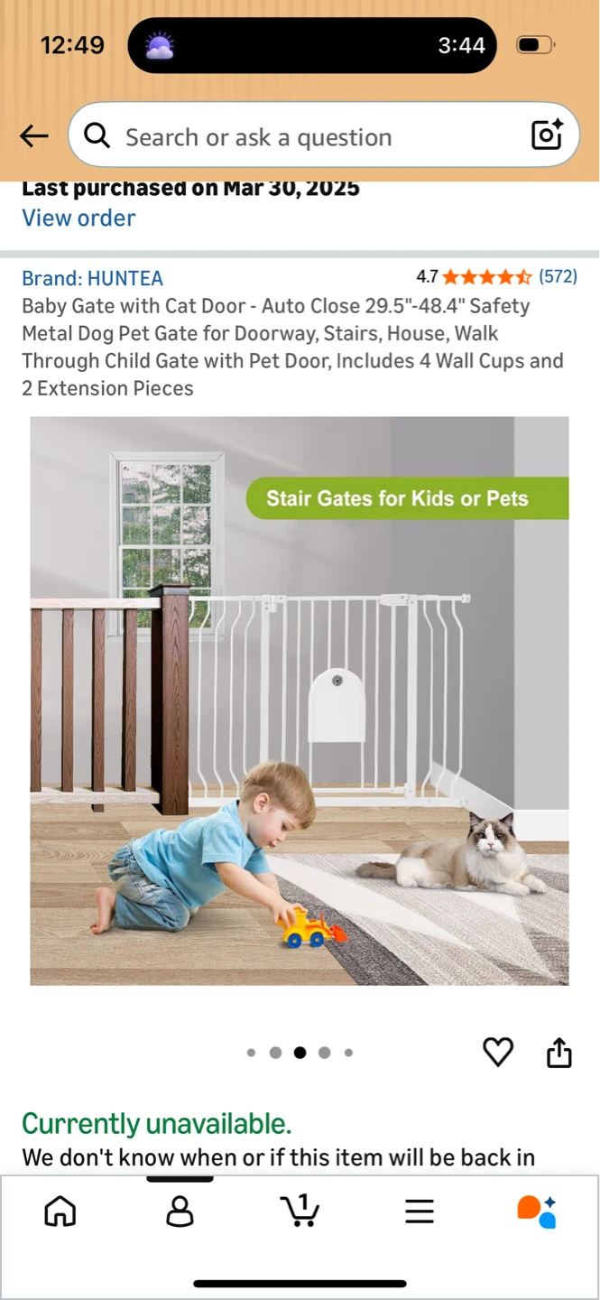 HUNTEA Baby Gate with Pet Door - photo 4