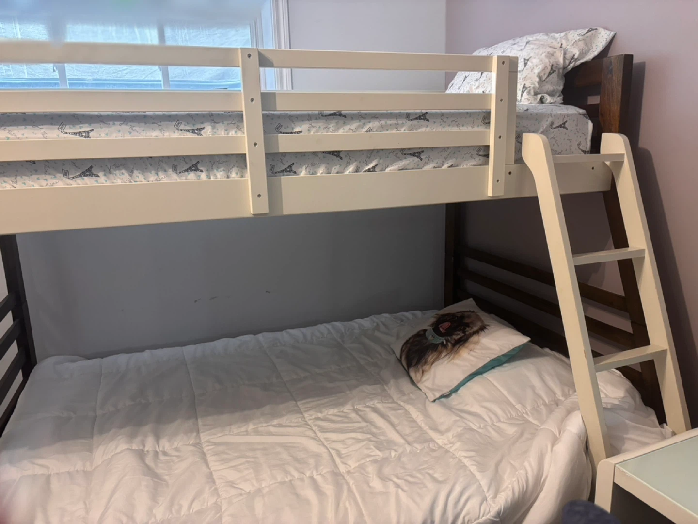 Lit superposé simple sur double (matelas non inclus)