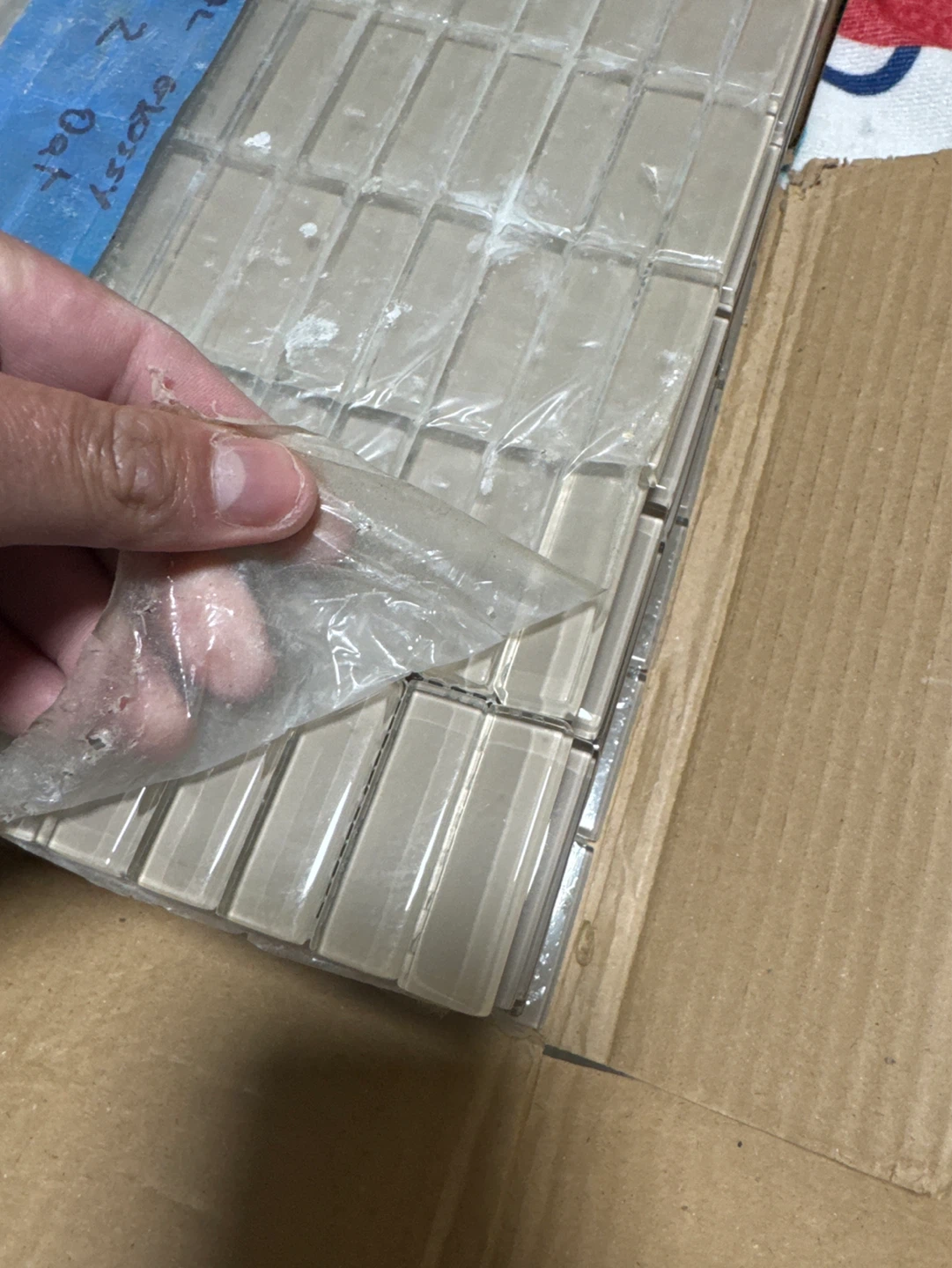 Ann Sacks Crystal Glass Mosaic Tiles 1"x2" Oat - 11 pcs - photo 5