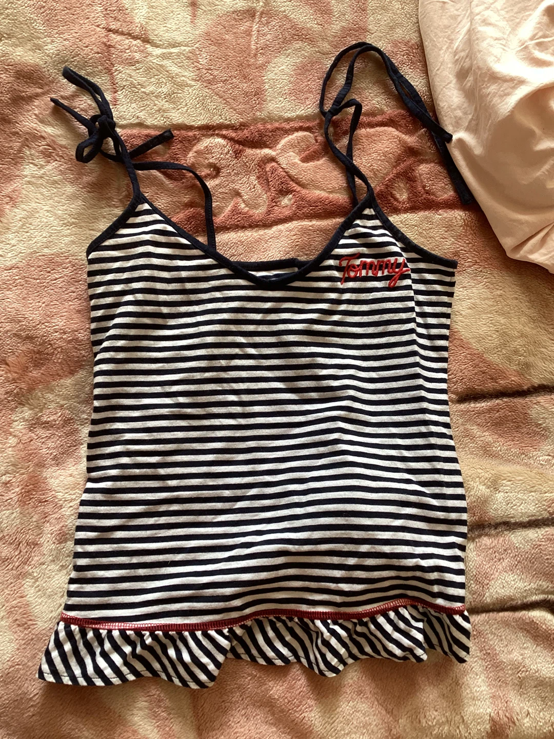 Tommy Hilfiger Striped Tank Top with Ruffle Hem