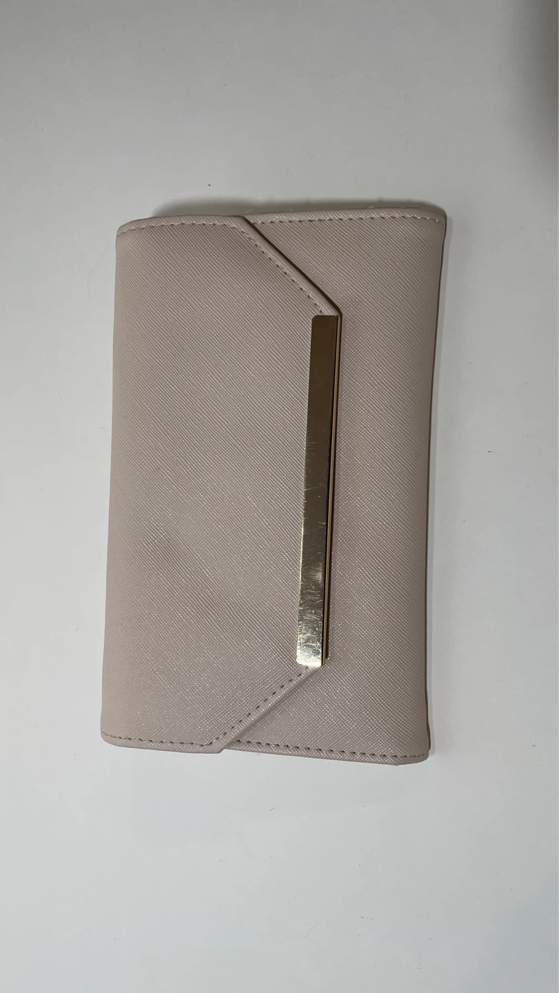 Pale Pink Faux Leather Clutch Wallet & coin purse