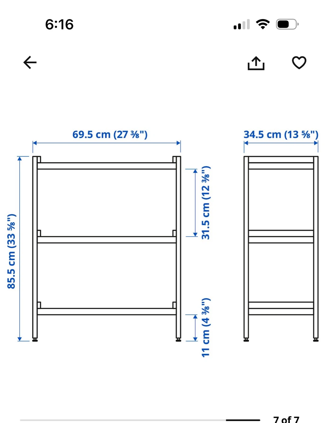 IKEA EKENÄBBEN Open Shelf Unit - Aspen/White - photo 3