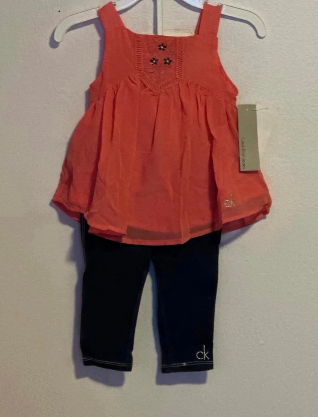 GIRLS 2PC LEGGINGS SUITE (SIZE:12 MONTHS)