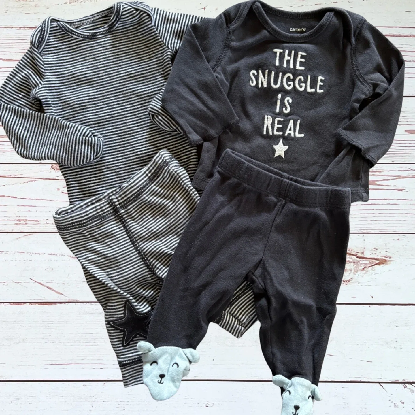 Carter's Newborn Baby Boy 2 Sleep Outfit Set