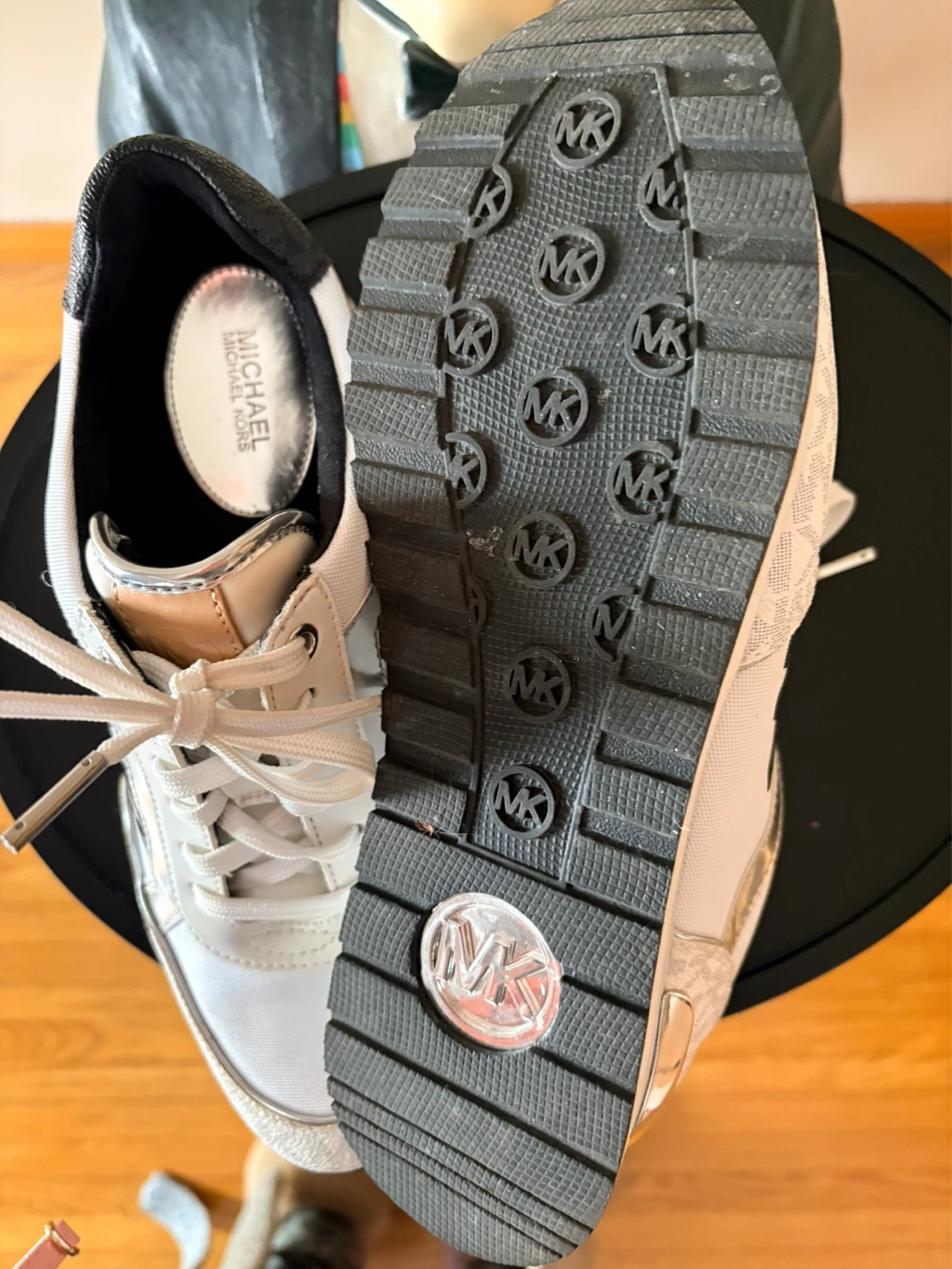 Michael Kors Women's White & Silver Sneakers - photo 3