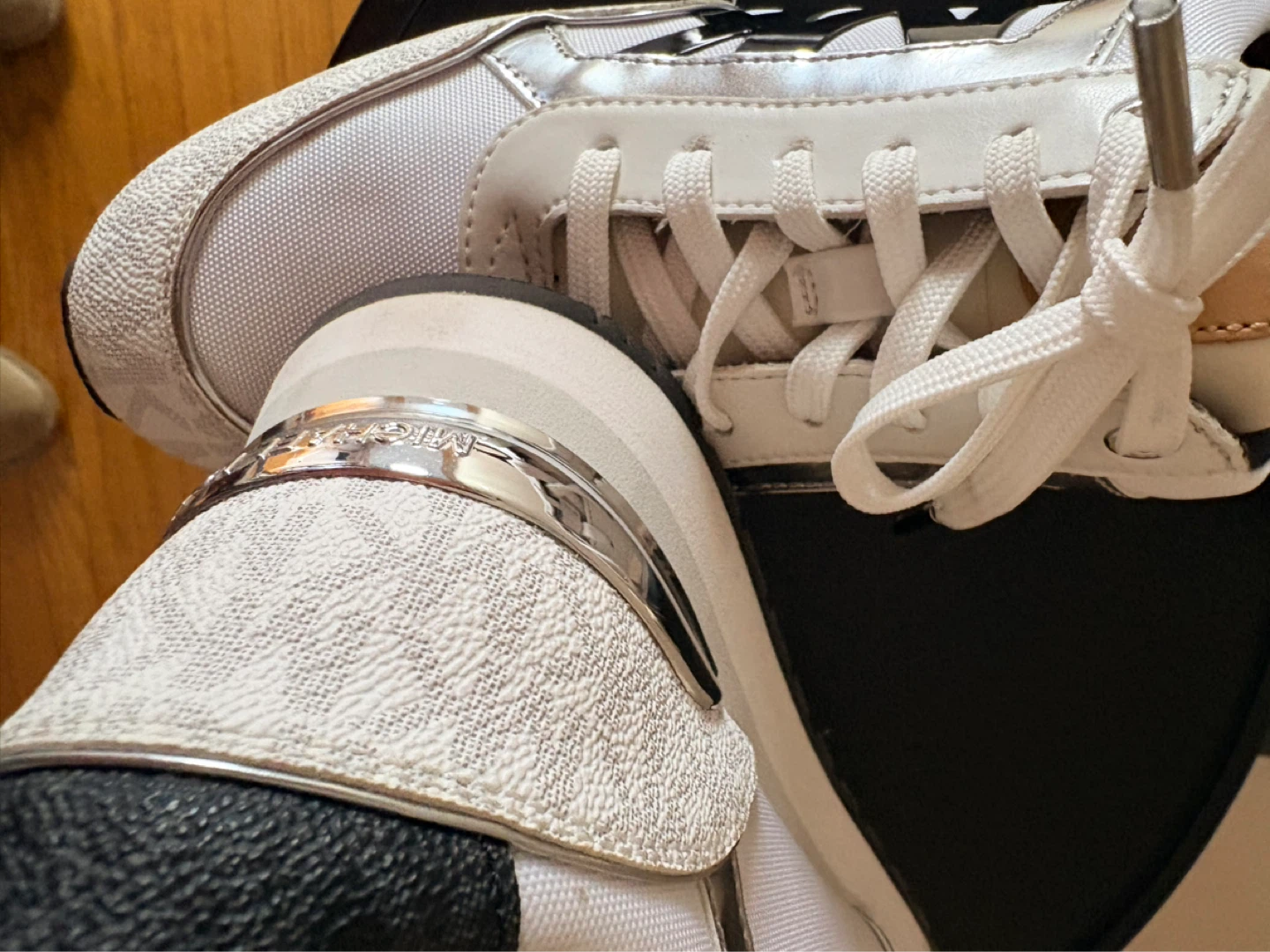 Michael Kors Women's White & Silver Sneakers - photo 4