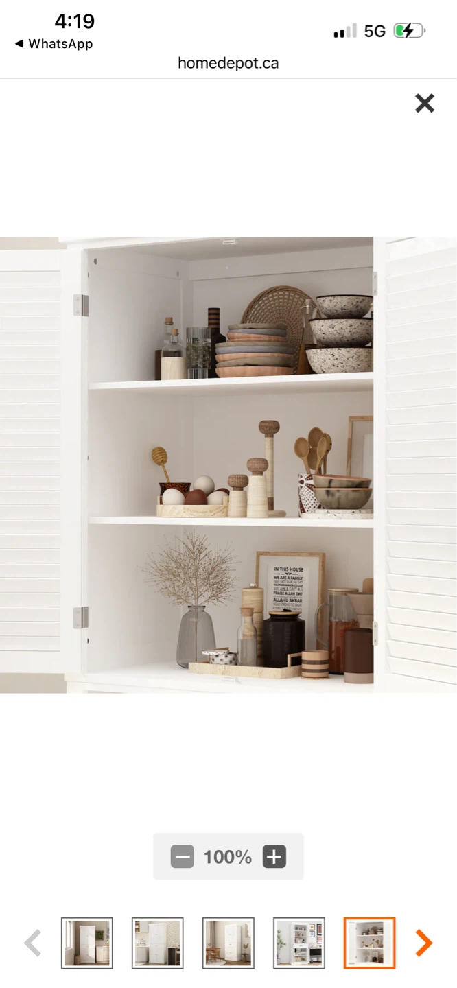 New White Kitchen Pantry Cabinet with Drawers and Doors - photo 5
