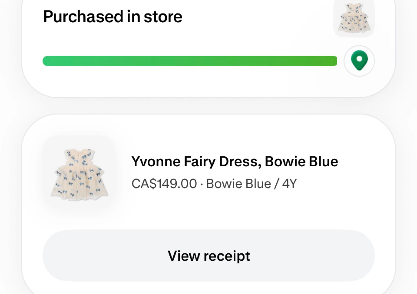 Konges Slojd )Yvonne Fairy Dress, Bowie Blue, Size 4Y - photo 2