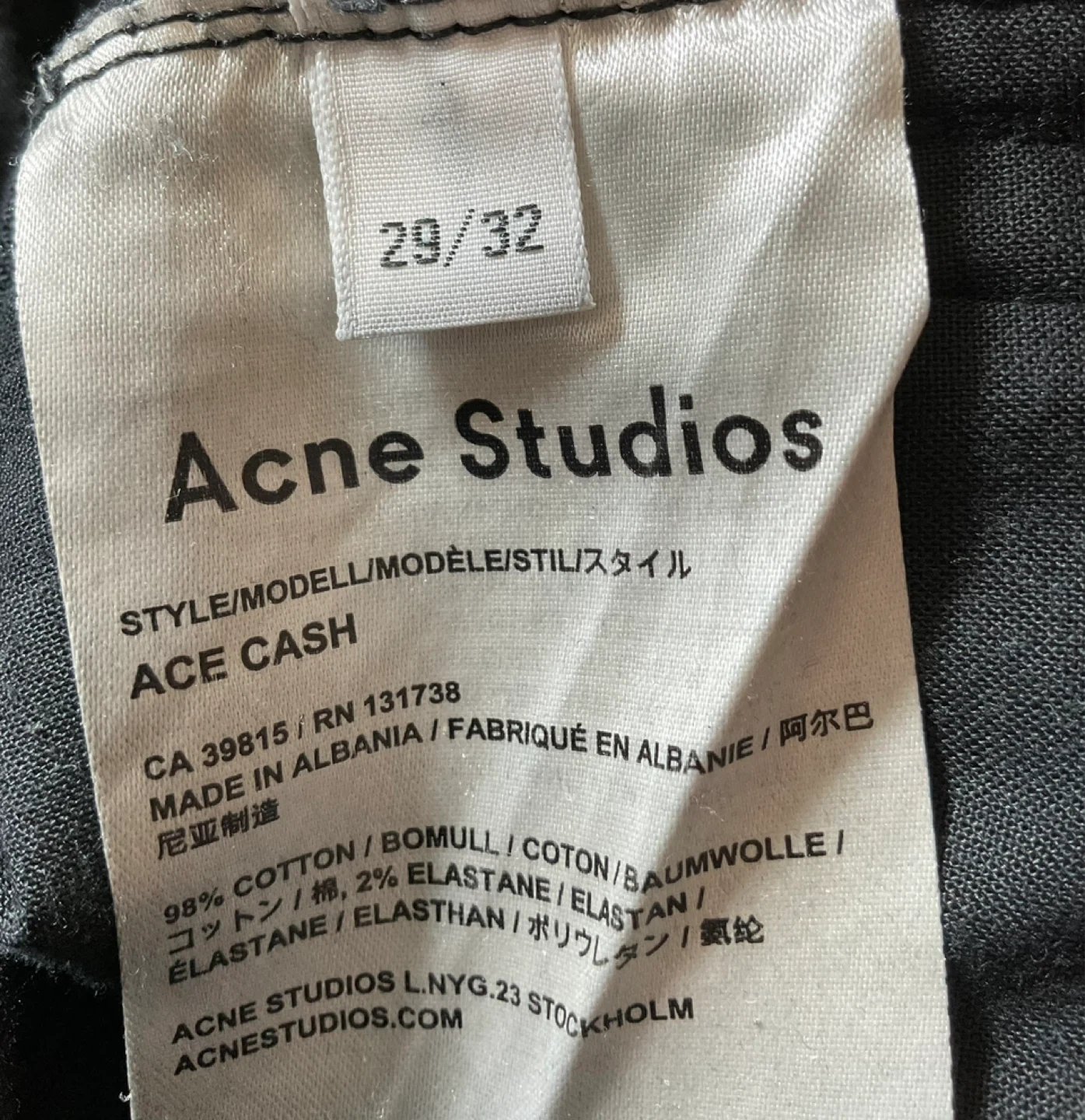Acne Studios ACE CASH Jeans Size 29/32 - photo 3