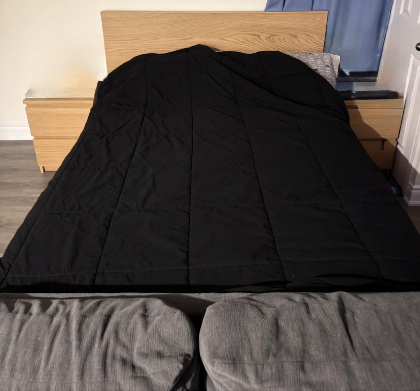 Ikea double bed with 2 nightstand
