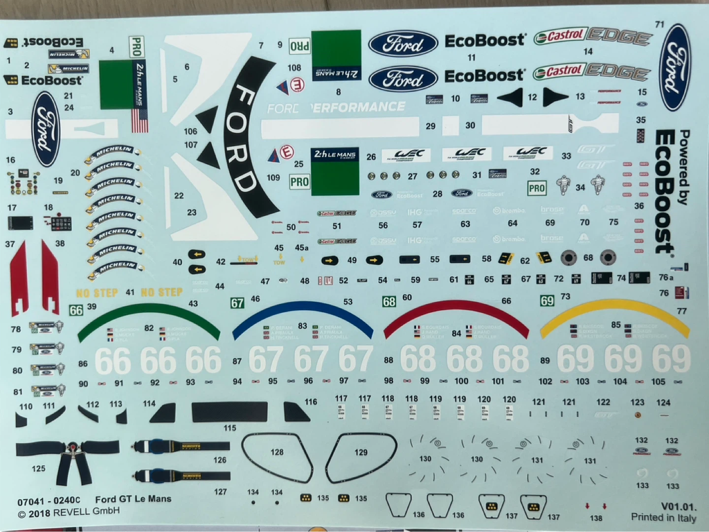 Revell Ford GT Le Mans 2017 Model Kit 1:24 Scale - photo 4