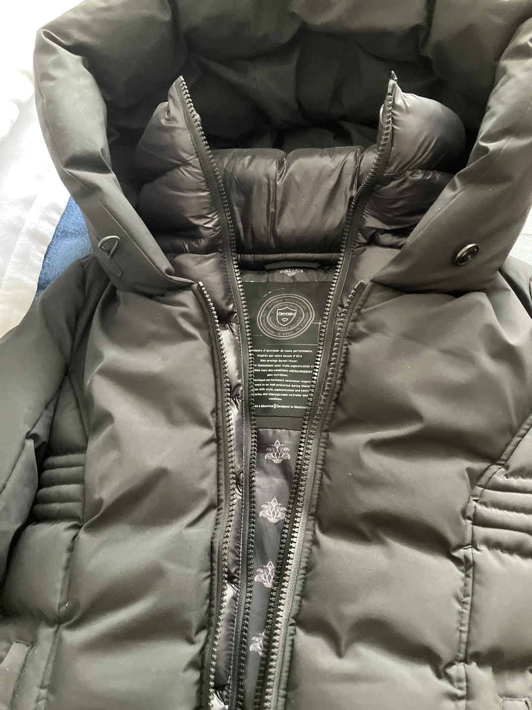 Oxygen Black Down Puffer Winter Jacket - photo 5