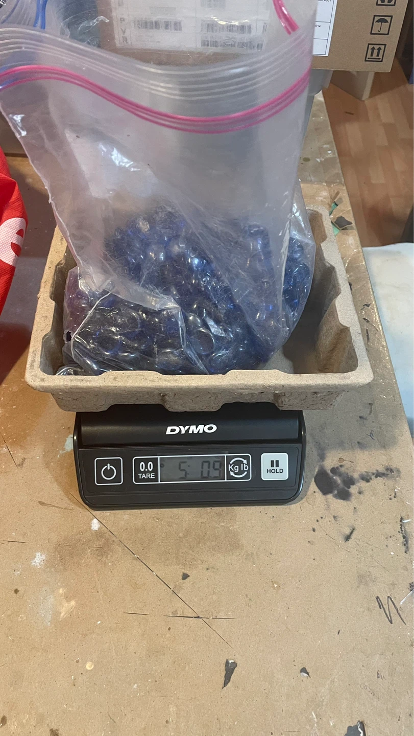 2 Bags of Blue Glass Gems 5lb each - photo 4