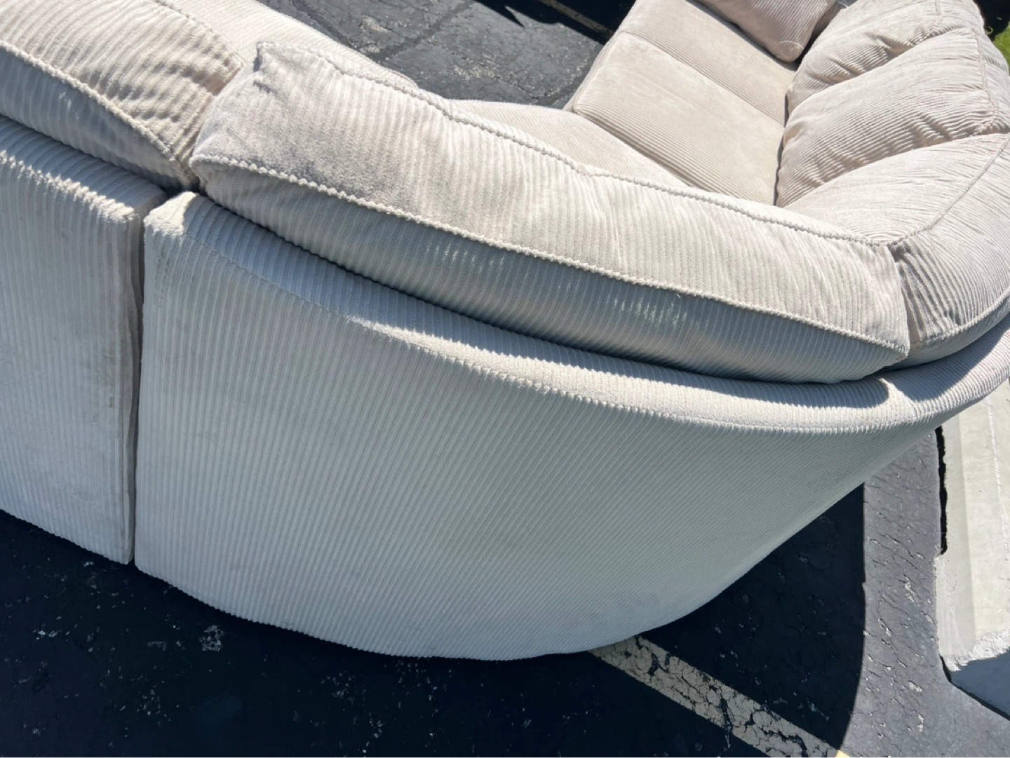 Large Beige Sectional Couch - photo 5
