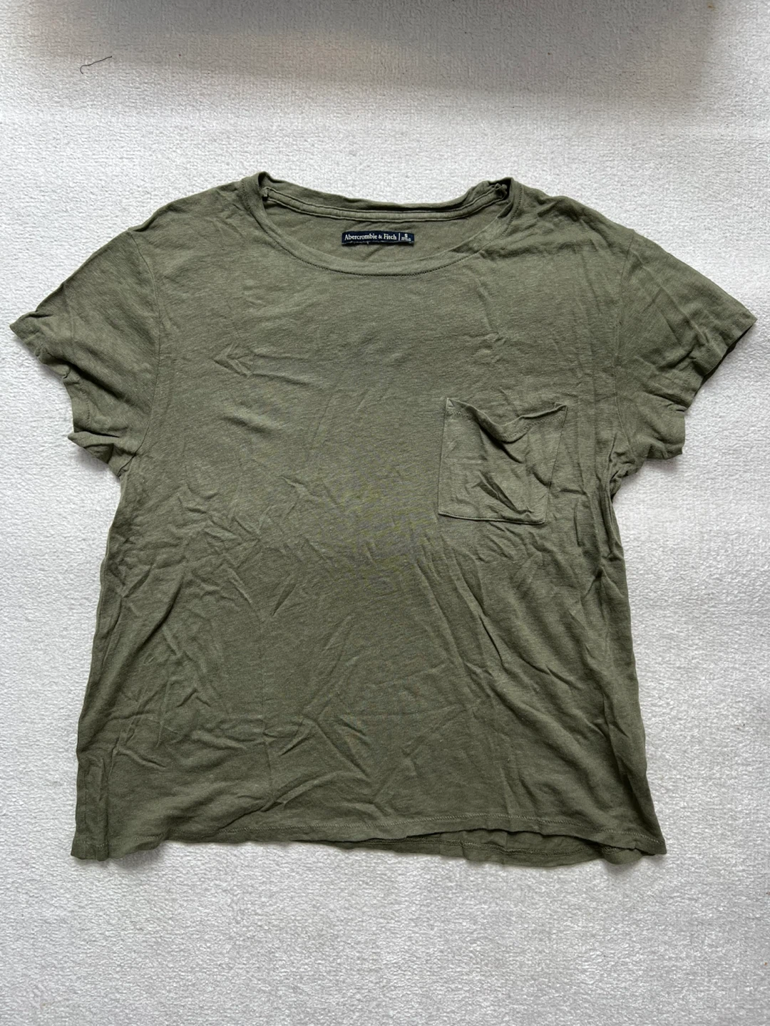 Abercrombie & Fitch Green Pocket T-Shirt - Size S