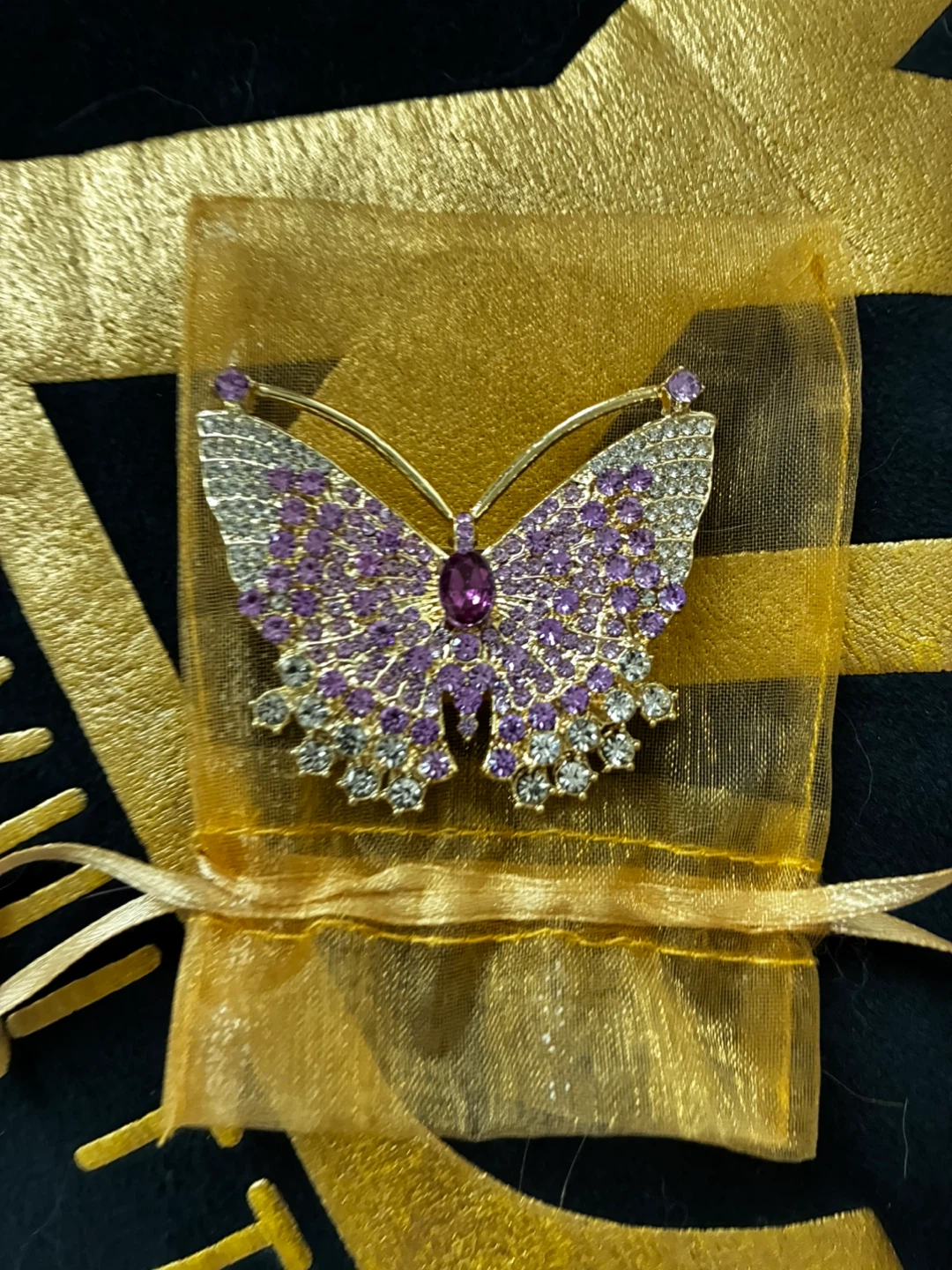 Sparkly Butterfly Brooch Pin - photo 2