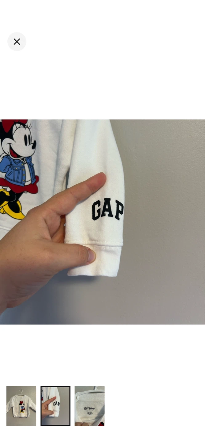 Gap Baby Disney Minnie Mouse Sweatshirt 6-12 Months White - photo 2