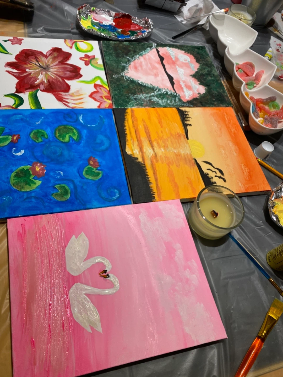 Set of 5 Original Paintings